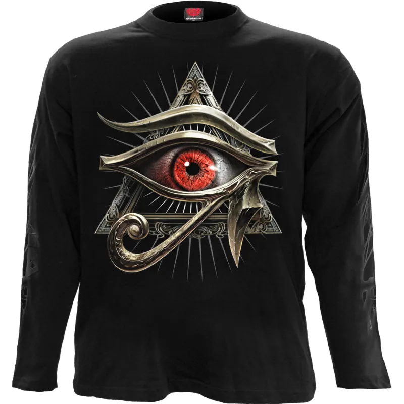 Spiral - EVIL EYE - Longsleeve T-Shirt Black sold by Paradiso Clothing