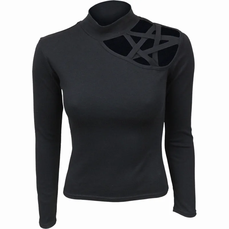Spiral - Pentagram Shoulder Longsleeve Top made by Paradiso Clothing