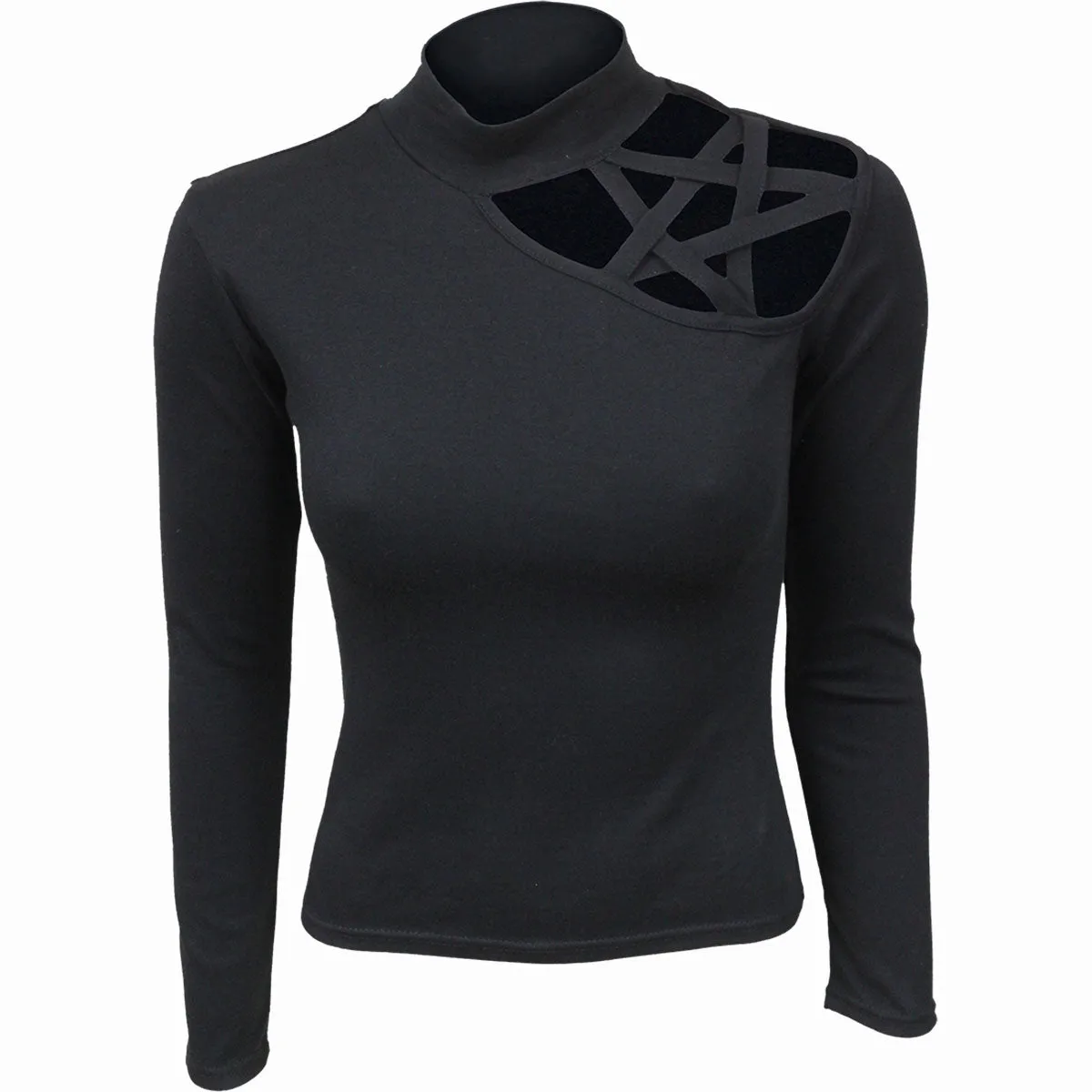 Spiral - Pentagram Shoulder Longsleeve Top sold by Paradiso Clothing