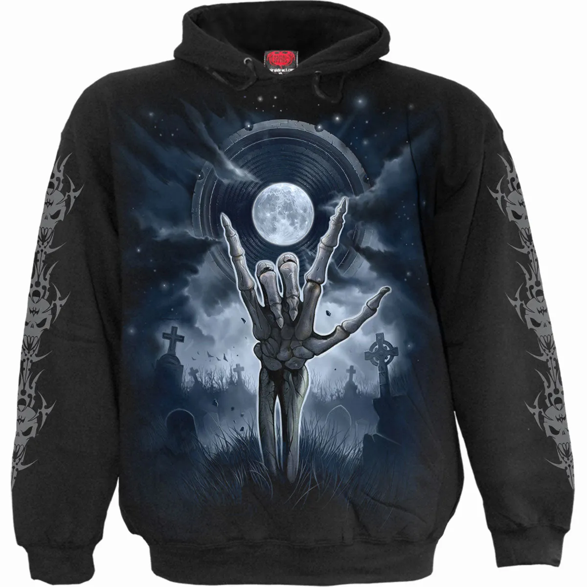 Spiral - GRIM ROCKER - Hoody Black sold by Paradiso Clothing