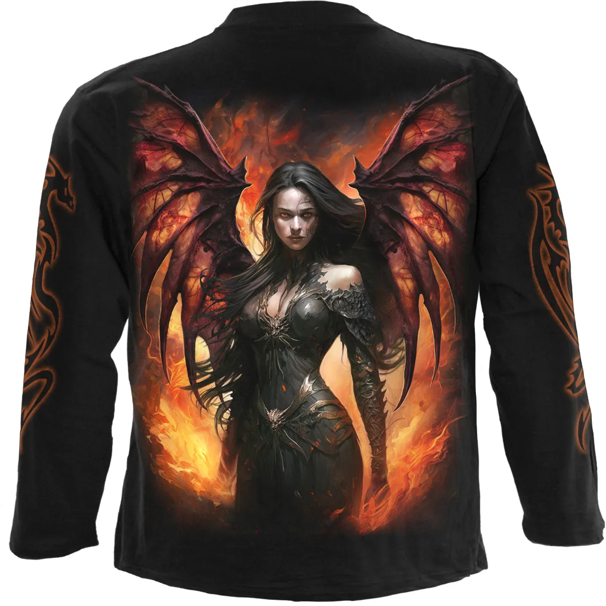 Spiral - DRACO QUEEN - Longsleeve T-Shirt Black sold by Paradiso Clothing product image thumbnail 2