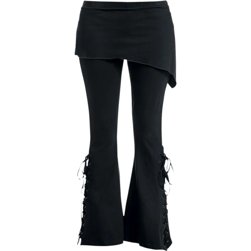 Spiral - 2in1 Boot-Cut Leggings with Micro Slant Skirt made by Paradiso Clothing