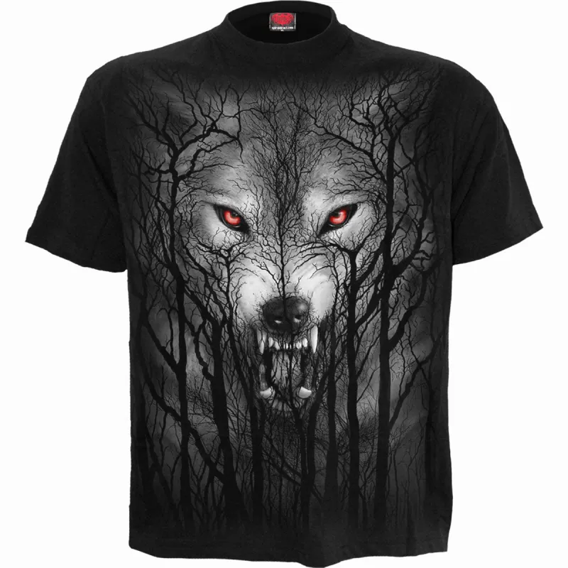Spiral - FOREST WOLF - T-Shirt Black sold by Paradiso Clothing