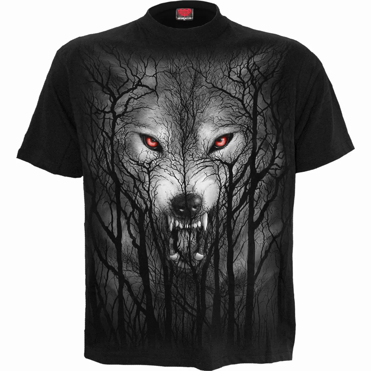 Spiral - FOREST WOLF - T-Shirt Black sold by Paradiso Clothing
