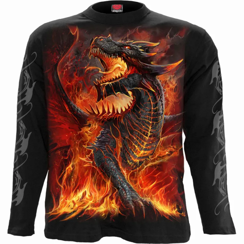 Spiral - DRACONIS - Longsleeve T-Shirt Black sold by Paradiso Clothing