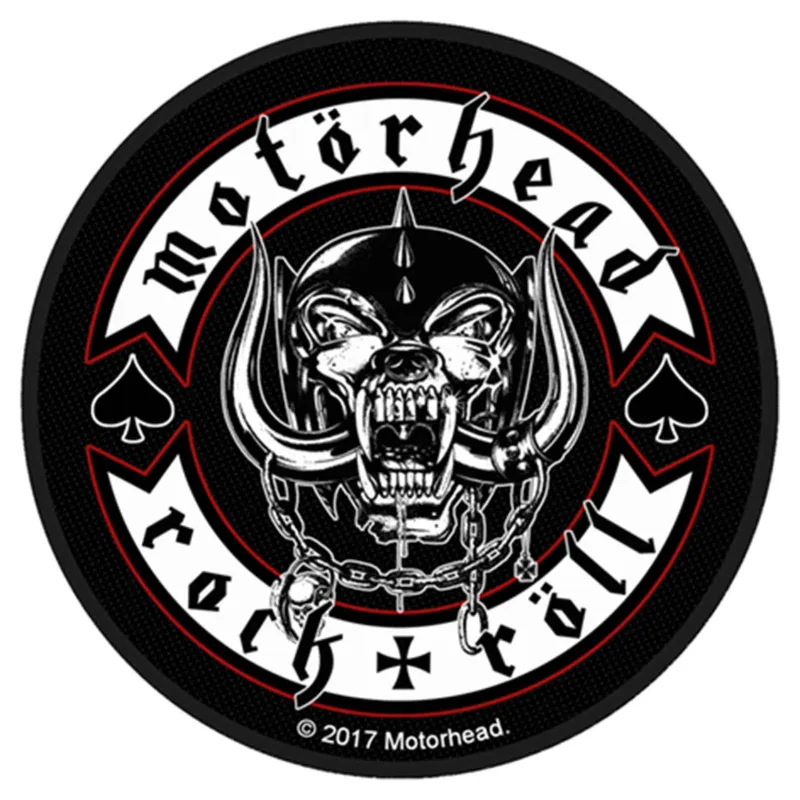Motorhead Patch Rock and Roll Biker Badge Official Black Cotton Sew On Circular sold by Paradiso Clothing