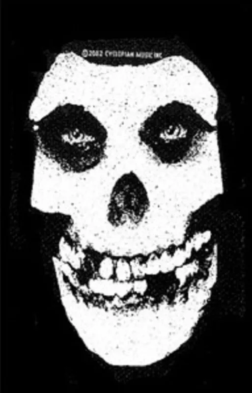 Misfits Patch White Skull Band Logo Horror Punk New Official Woven 13cm x 11cm sold by Paradiso Clothing