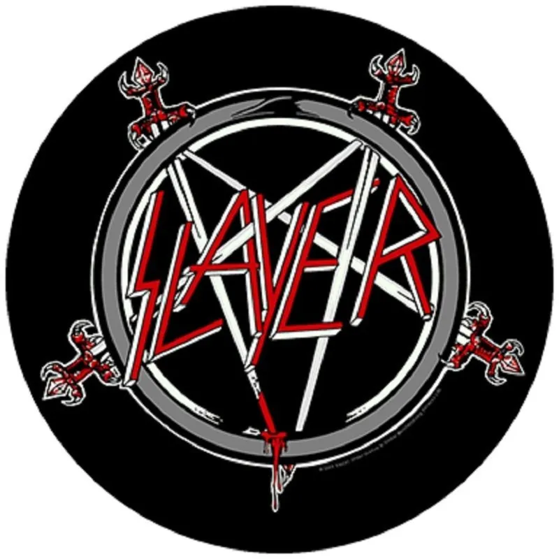 Slayer Pentagram Band Logo Circular Back Patch sold by Paradiso Clothing