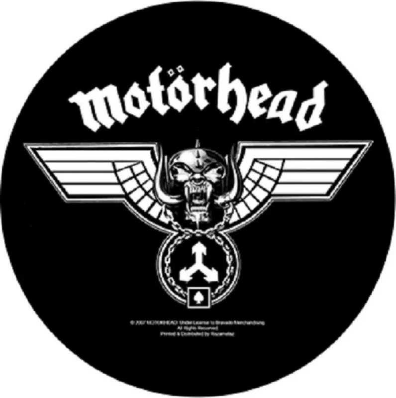 Motorhead Hammered Tri Skull Circular Back Patch sold by Paradiso Clothing