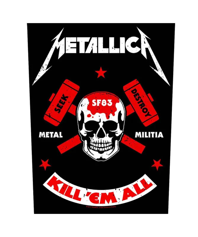 Metallica Kill Em All Militia Back Patch sold by Paradiso Clothing