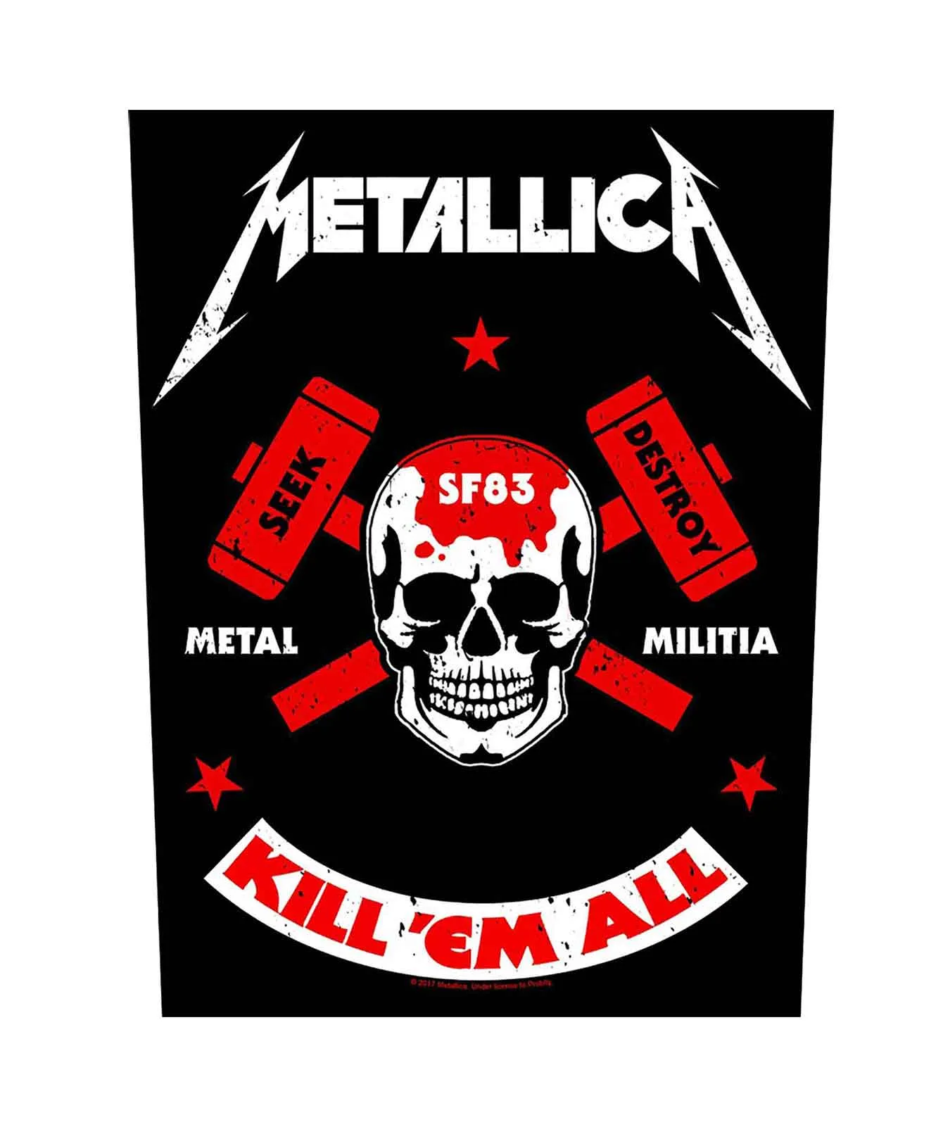 Metallica Kill Em All Militia Back Patch sold by Paradiso Clothing