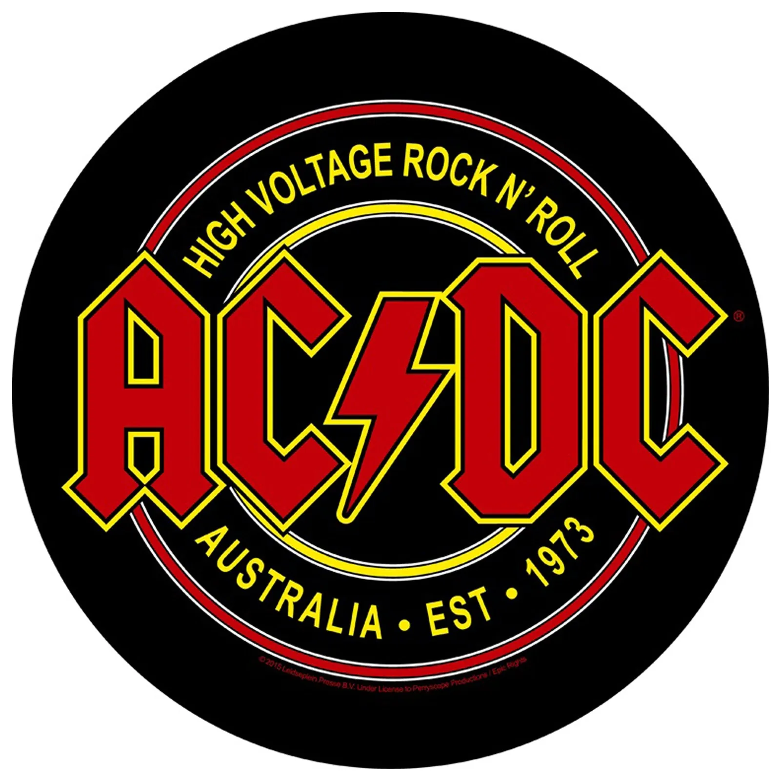 AC/DC High Voltage Australia Circular Back Patch sold by Paradiso Clothing