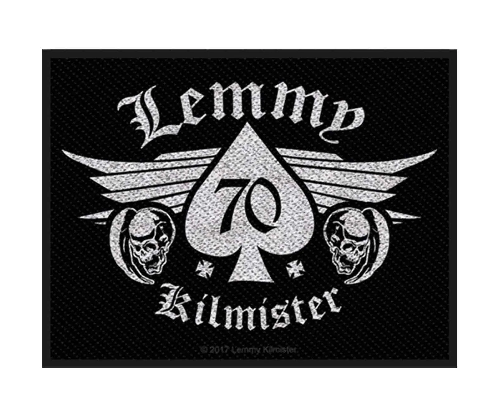 Motorhead Patch Lemmy Kilmister 70 Official New Black Cotton Sew On 7cm x 10cm sold by Paradiso Clothing
