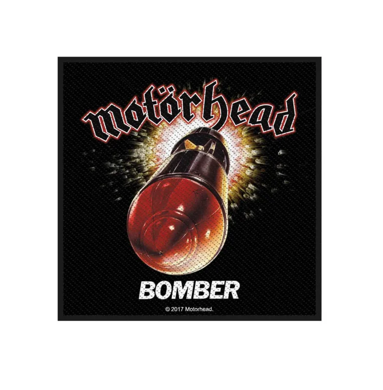 Motorhead Patch Bomber Band Logo Official New Black Cotton Sew On 10cm x 10cm made by Paradiso Clothing