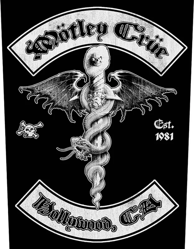 Motley Crue Hollywood Band Logo Back Patch sold by Paradiso Clothing
