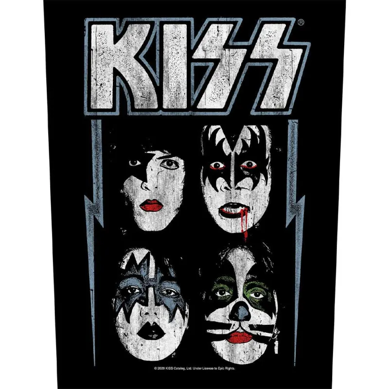 KISS Faces Band Logo Back Patch sold by Paradiso Clothing