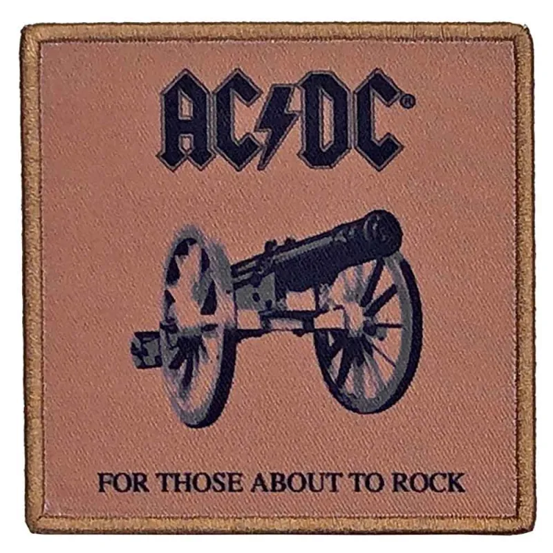 AC/DC Patch For Those About To Rock We Salute You Band Logo new Official Brown sold by Paradiso Clothing