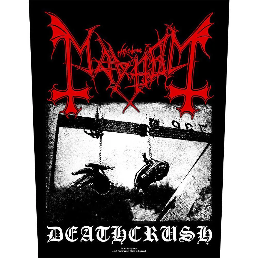 Mayhem Deathcrush Band Logo Back Patch sold by Paradiso Clothing