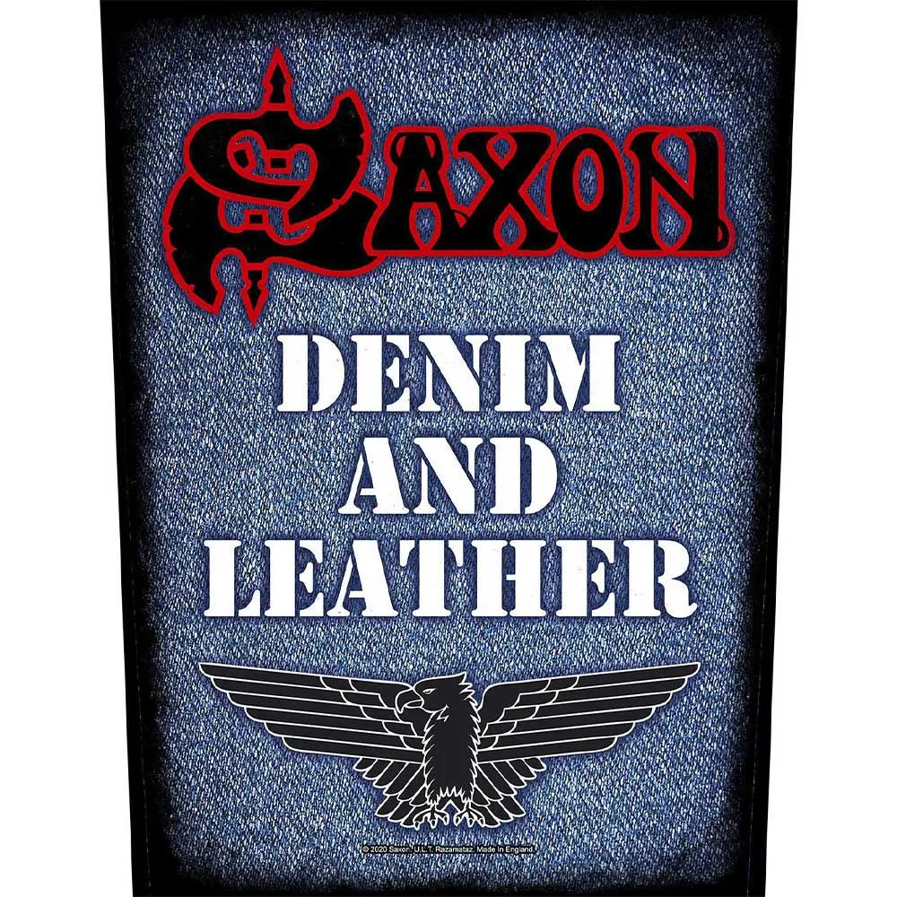 Saxon Denim And Leather Back Patch sold by Paradiso Clothing