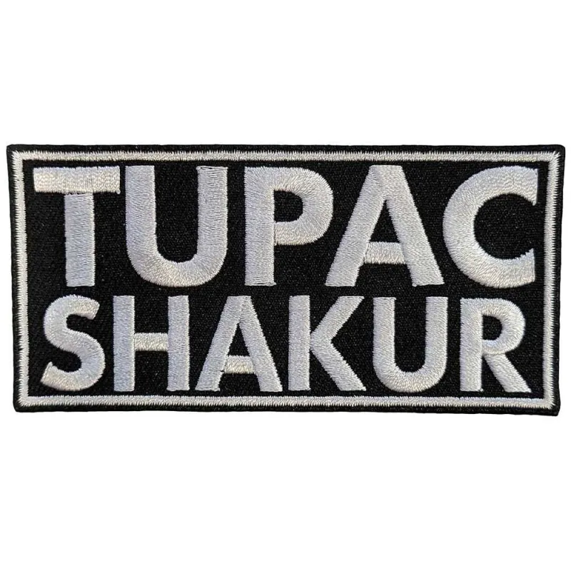 Tupac Text Logo Woven Patch sold by Paradiso Clothing