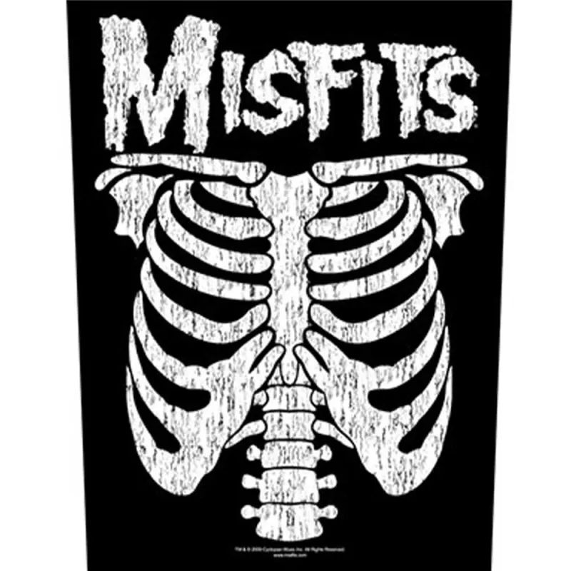 Misfits Ribcage Band Logo Back Patch sold by Paradiso Clothing