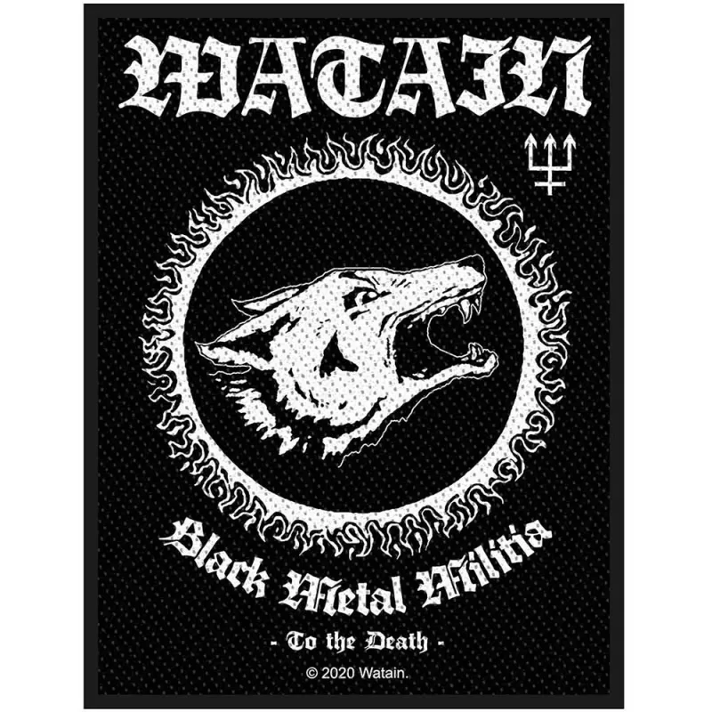 Watain Patch Black Metal Militia Band Logo new Official Black Woven Sew on sold by Paradiso Clothing