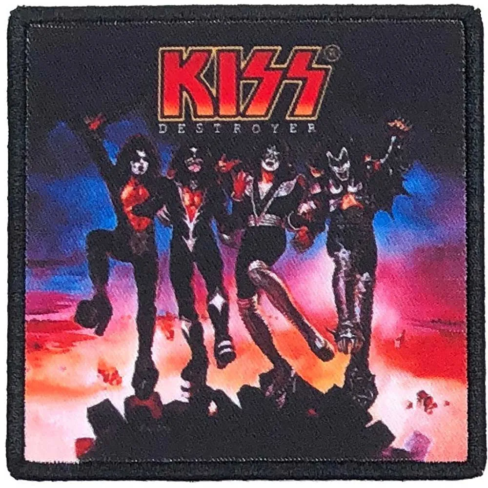 Kiss Patch Destroyer Album Cover Band Logo new Official Black Printed Iron On sold by Paradiso Clothing