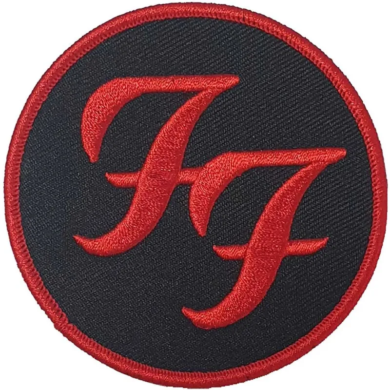Foo Fighters Patch Circle Logo Official Embroidered woven iron on 105 x 45mm sold by Paradiso Clothing