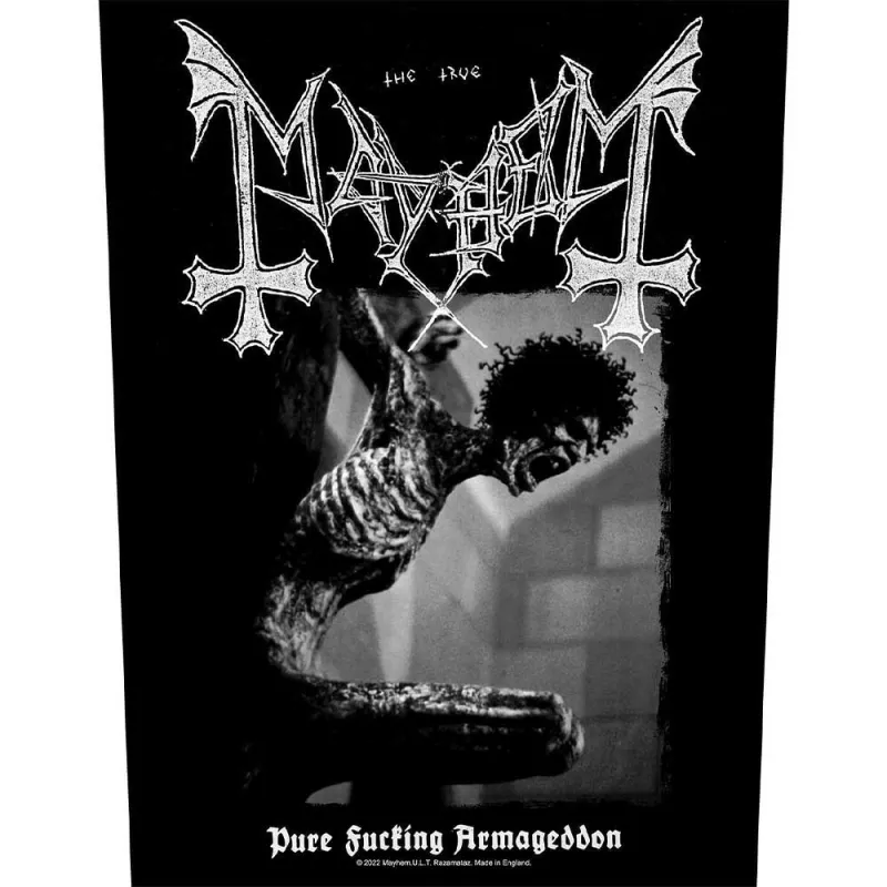 Mayhem Pure Armageddon Band Logo Back Patch sold by Paradiso Clothing