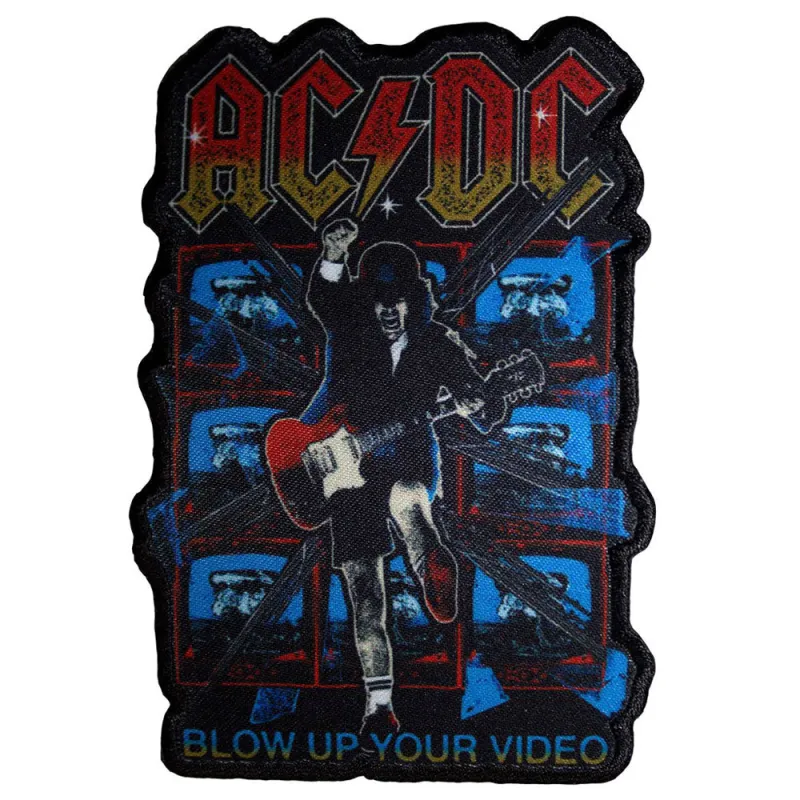 AC/DC Blow Up Your Video Cut Out Woven Patch sold by Paradiso Clothing