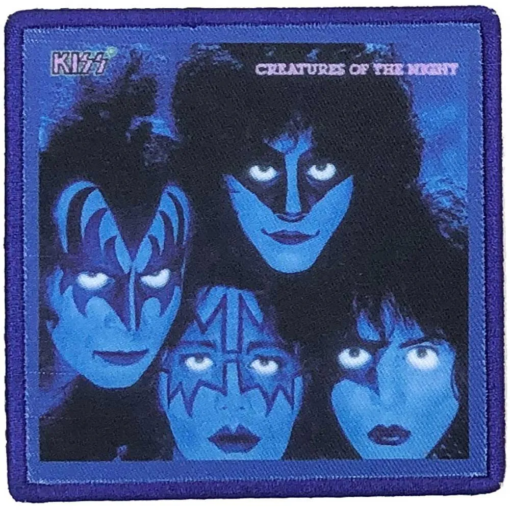 Kiss Patch Creatures Of The Night Album Cover new Official Blue Printed Iron On sold by Paradiso Clothing