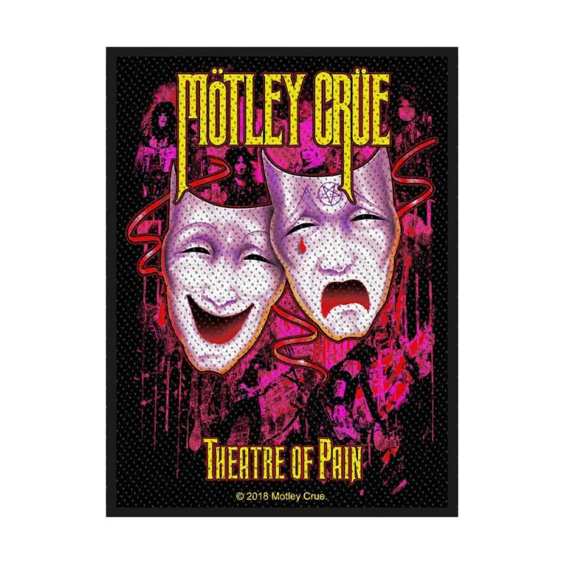 Motley Crue Standard Patch Theatre of Pain new Official Black sold by Paradiso Clothing