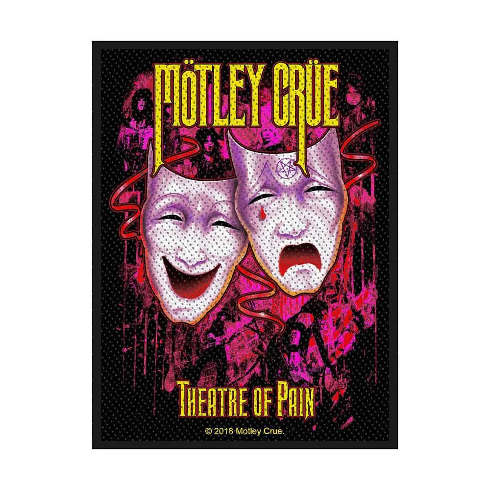 Motley Crue Standard Patch Theatre of Pain new Official Black sold by Paradiso Clothing