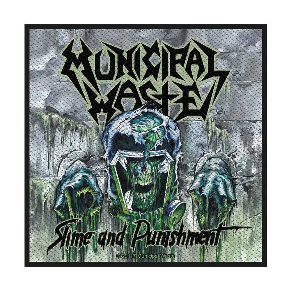 Municipal Waste Patch Slime and Punishment Band Logo new Official Woven Sew on sold by Paradiso Clothing
