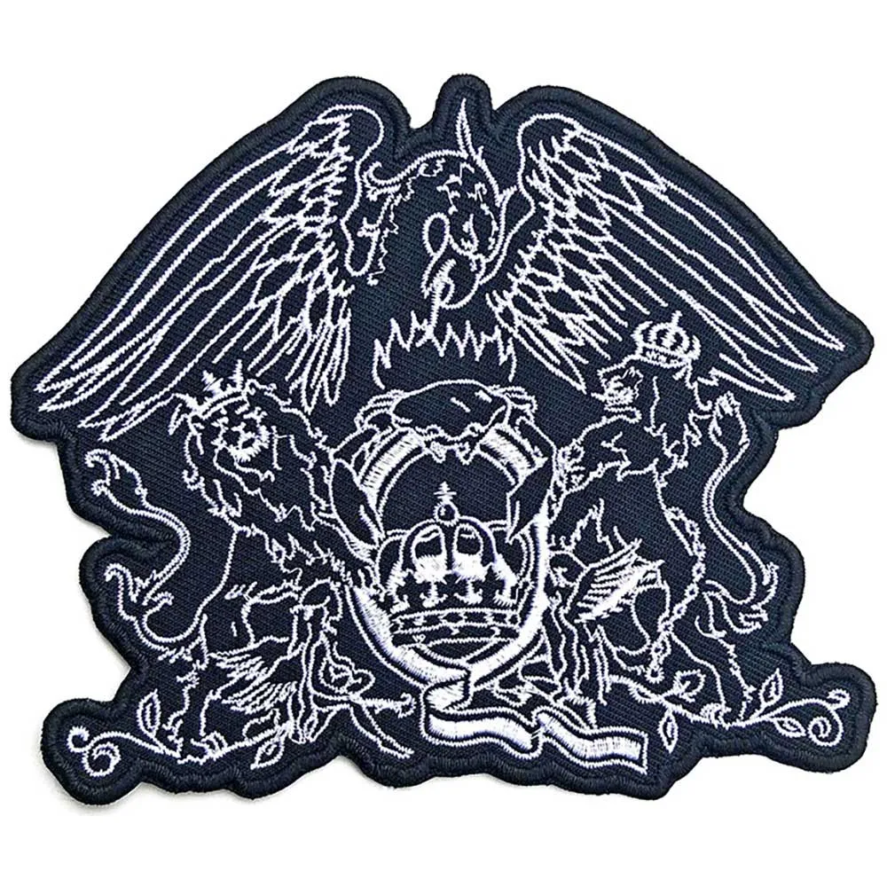 Queen Patch Cut Out Crest Band Logo new Official Embroidered woven iron on sold by Paradiso Clothing