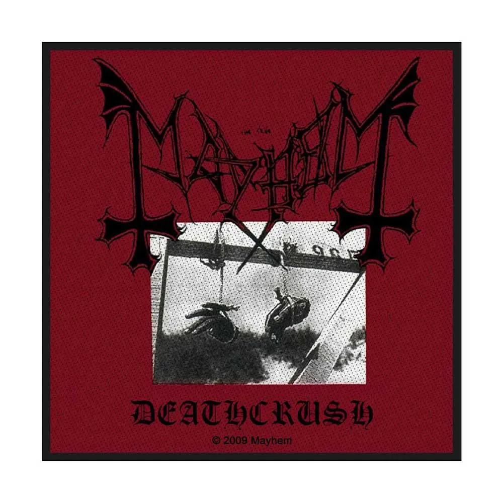 Mayhem Standard Patch Deathcrush new Official Red sold by Paradiso Clothing