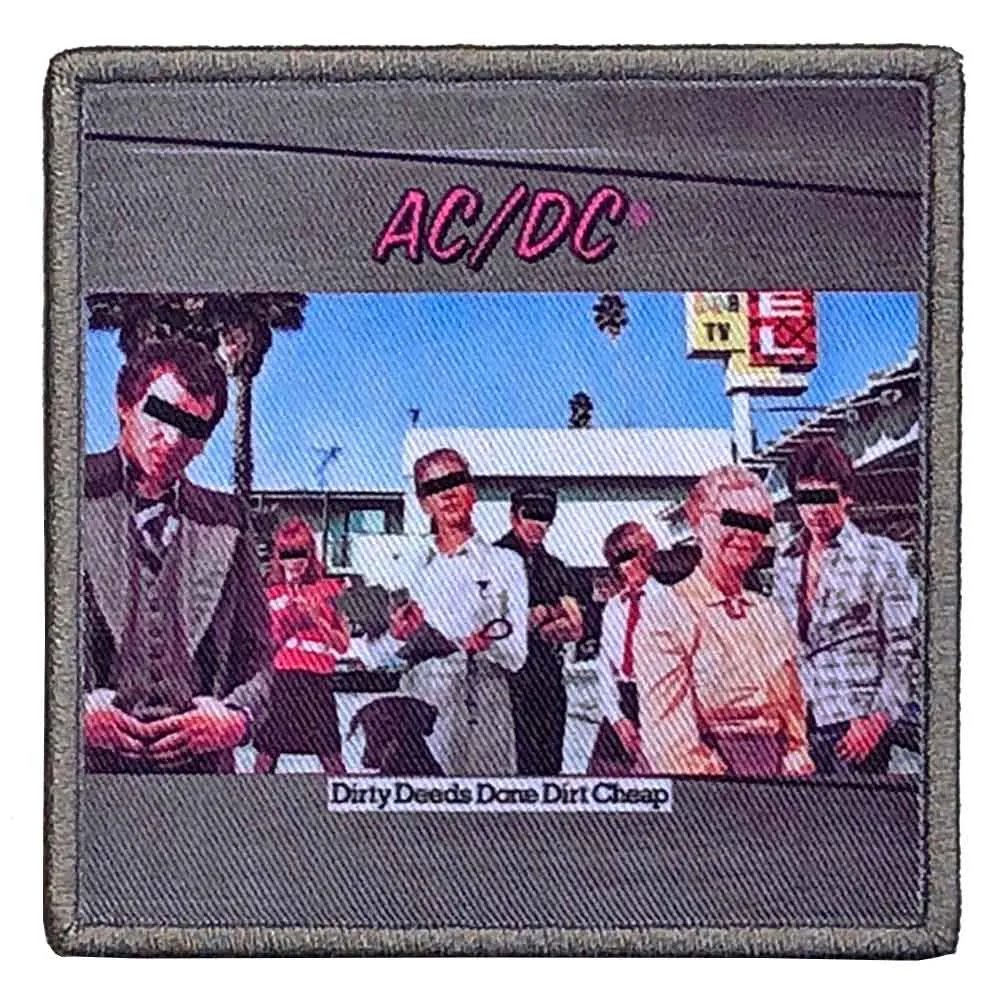 AC/DC Dirty Deeds Done Dirt Cheap Printed Patch sold by Paradiso Clothing