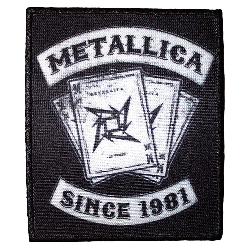 Metallica 30th Anniversary Playing Card Standard Printed Patch sold by Paradiso Clothing