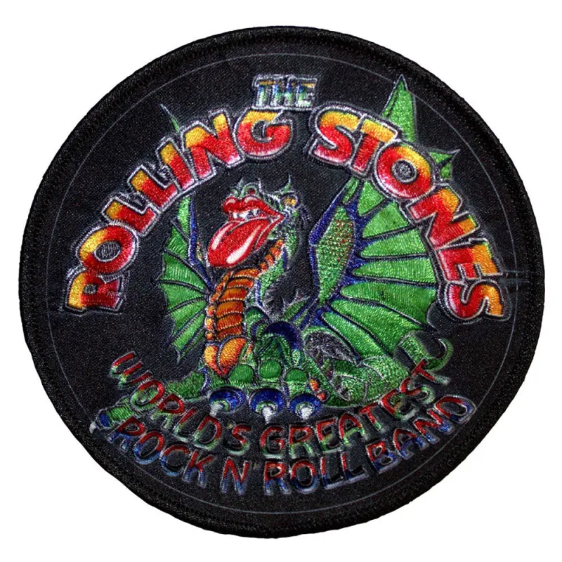 The Rolling Stones Dragon Circle Woven Patch sold by Paradiso Clothing