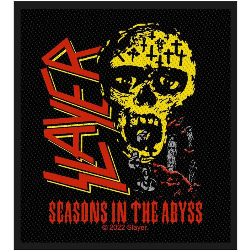 Slayer Standard Patch Seasons In The Abyss new Official Black sold by Paradiso Clothing