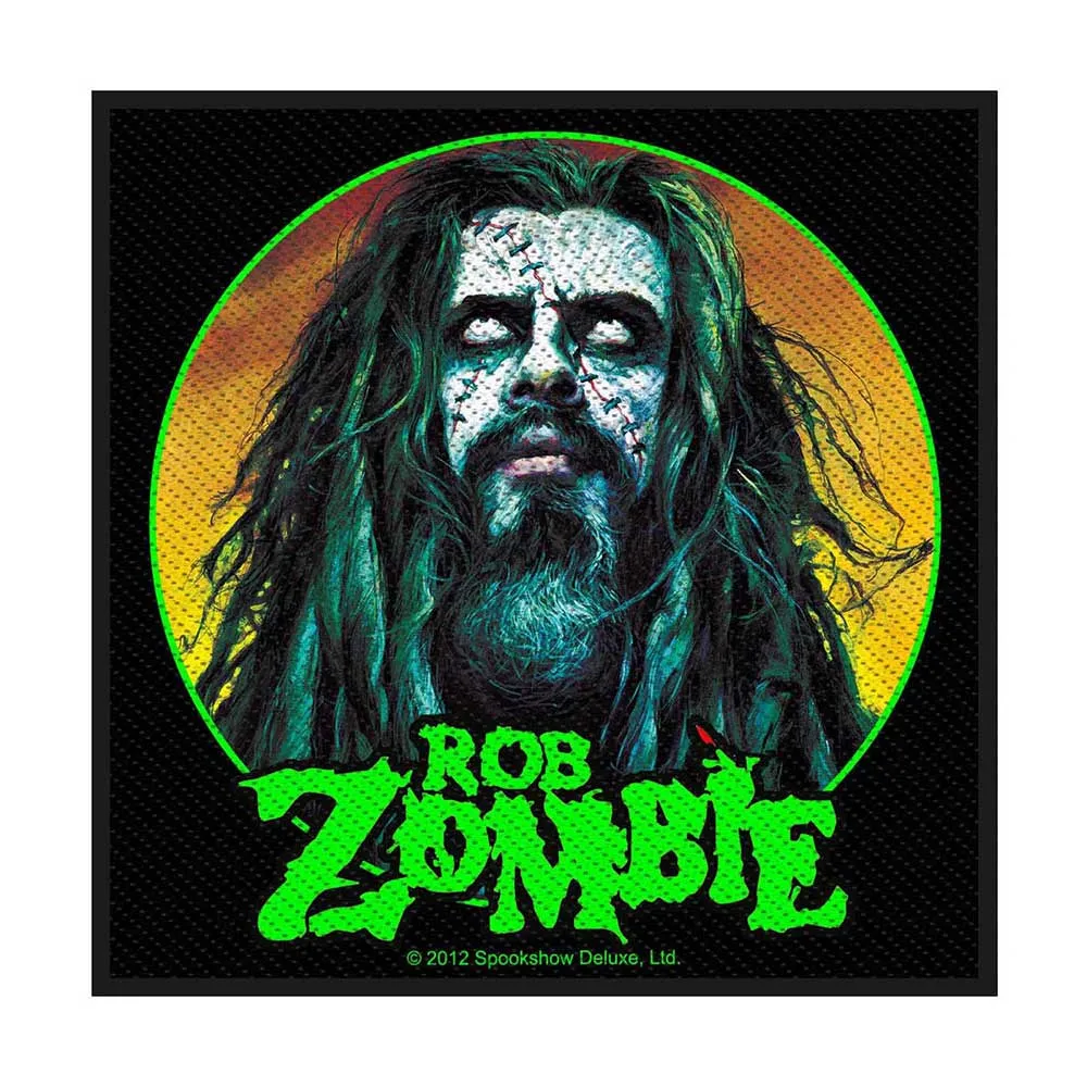 Rob Zombie Patch Zombie Face Band Logo new Official Black Woven Sew on sold by Paradiso Clothing