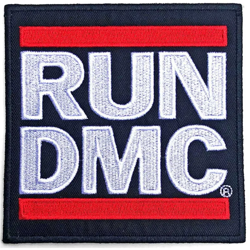 Run DMC Patch Band Logo new Official Black Embroidered woven iron on sold by Paradiso Clothing