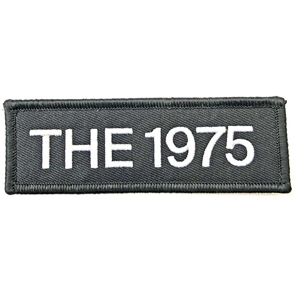 The 1975 Patch Band Logo new Official Black Embroidered woven iron on sold by Paradiso Clothing