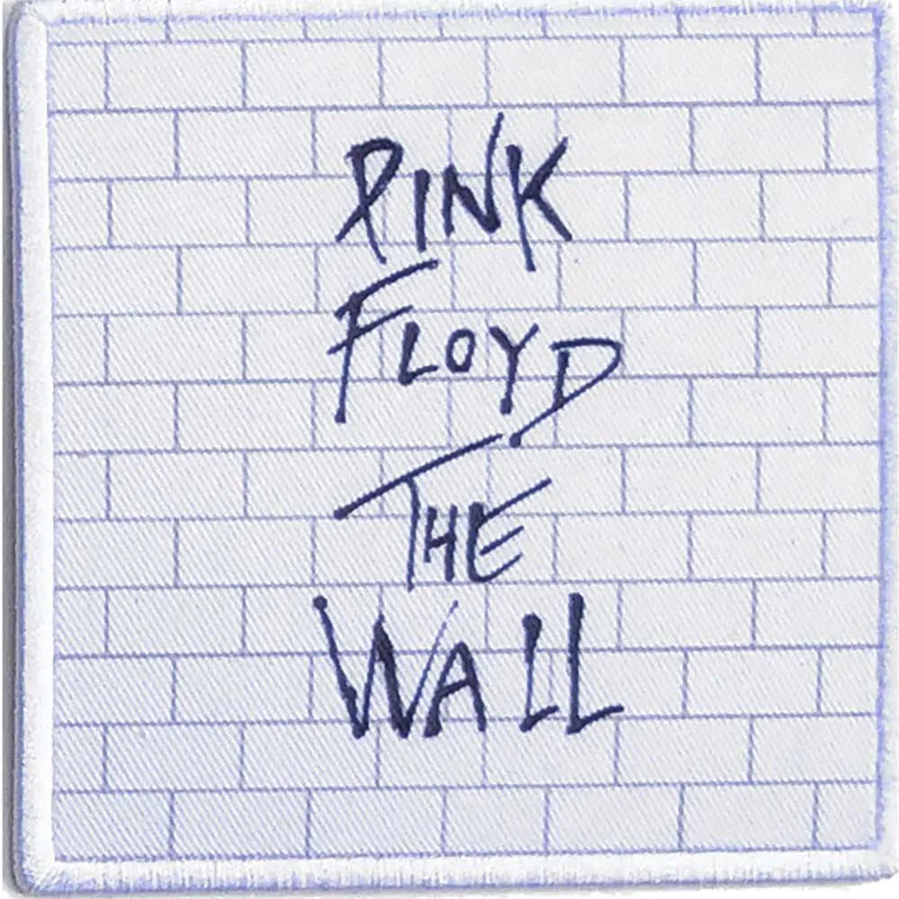 Pink Floyd Patch The Wall Band Logo new Official White Printed iron on sold by Paradiso Clothing