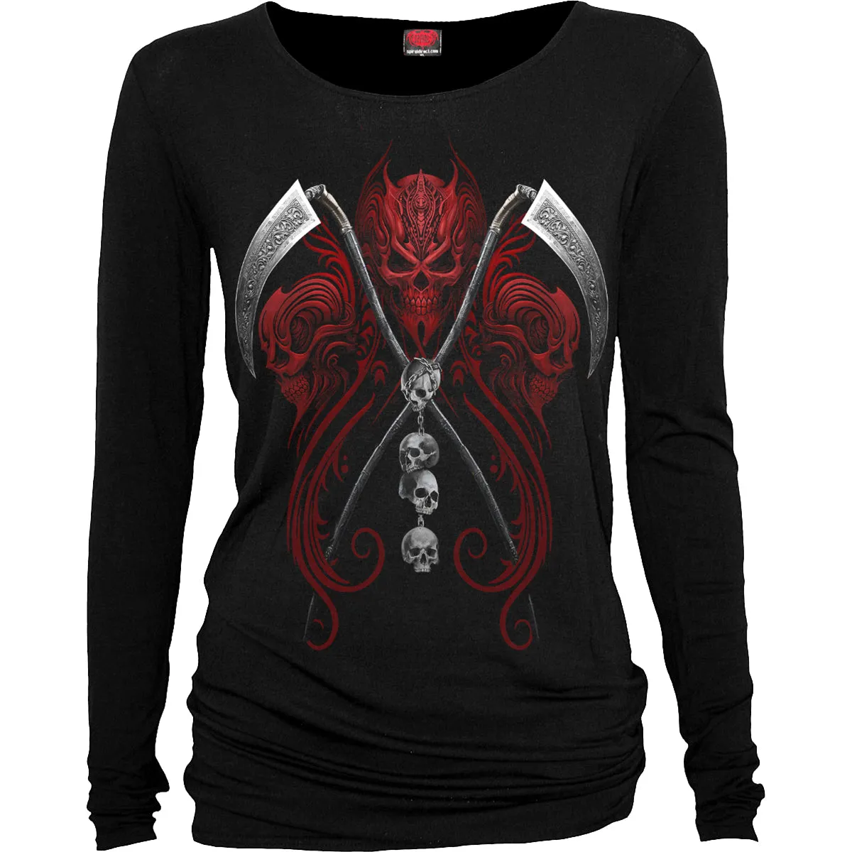 Spiral - REAPERESS - Baggy Top Black sold by Paradiso Clothing