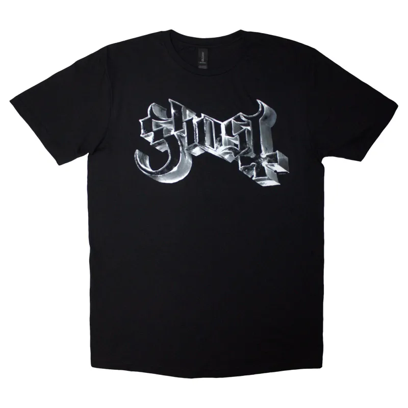 Ghost Chrome Band Logo T Shirt sold by Paradiso Clothing