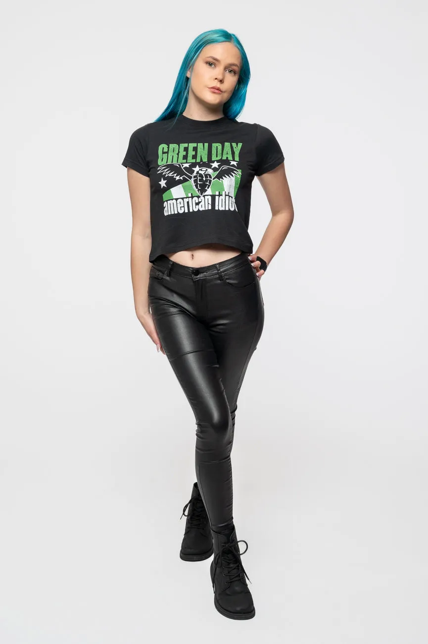 Green Day American Idiot Wings Crop Top sold by Paradiso Clothing product image thumbnail 2