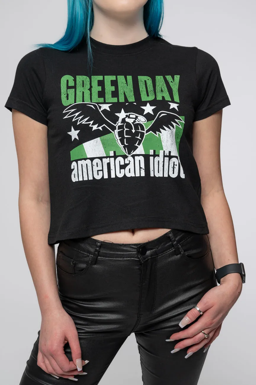 Green Day American Idiot Wings Crop Top sold by Paradiso Clothing product image thumbnail 3