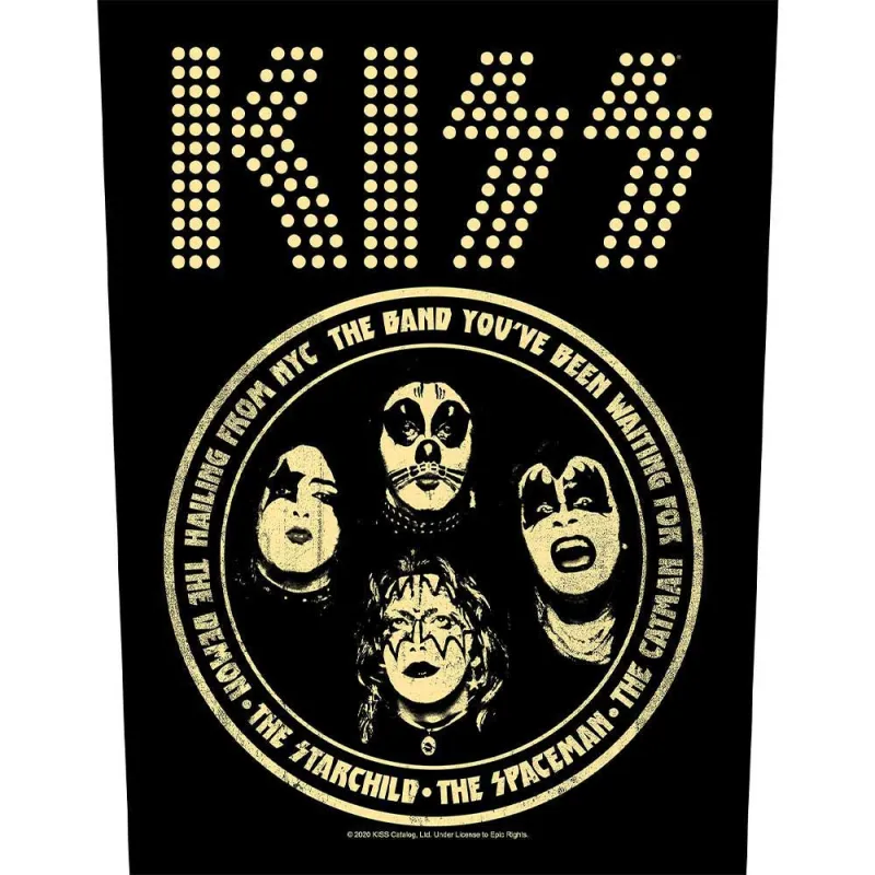 KISS Hailing From NYC Band Logo Back Patch sold by Paradiso Clothing