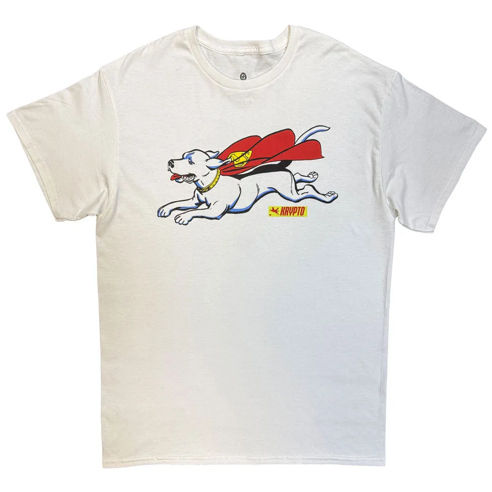 Superman Krypto Flying T Shirt sold by Paradiso Clothing